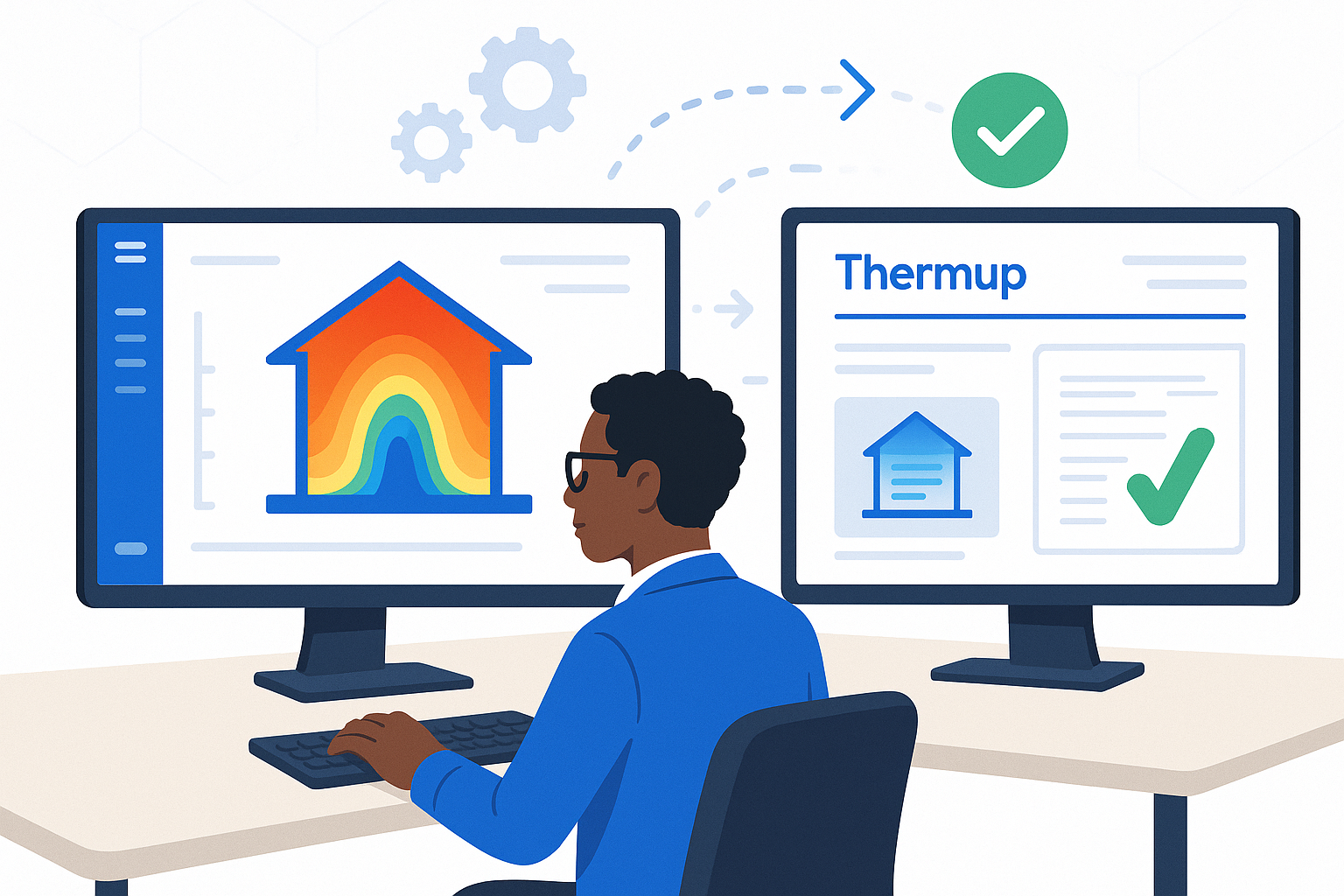 Interface Thermup - Automatisation des rapports thermiques RE2020 pour bureaux d'études